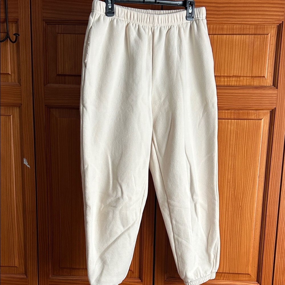 Anrabess Cream Jogger Sweatpants